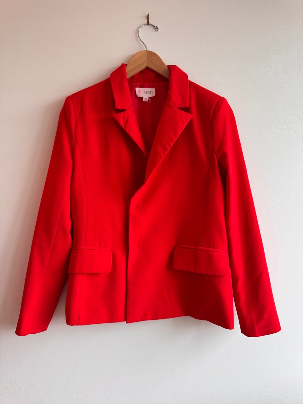 L'ATISTE Red Side Button Blazer Jacket